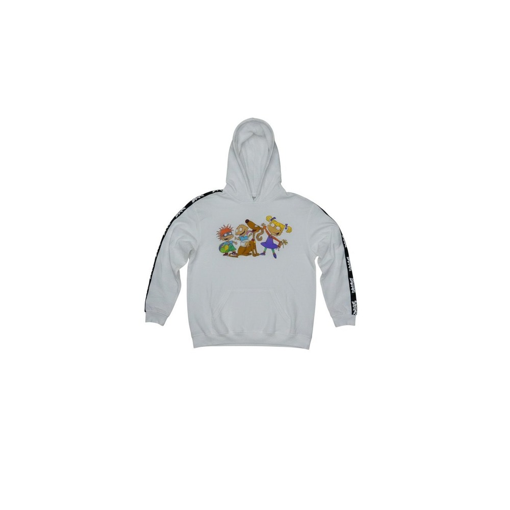 rue21 Rugrats Hoodie Mens XL White New Nickelodeon Graphic Tape Sweatshirt